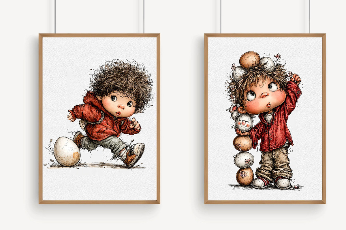 Funny Quirky Easter Boys Clipart Bun, an Illustration by Libby Wishes (Photo 3 of 7)