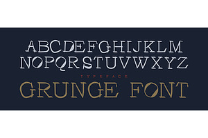 Set Of Grunge Stencil Letters.