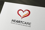 Heart care logo template., a Branding & Logo Template by The Branding Fusion (Thumbnail 1 of 3)