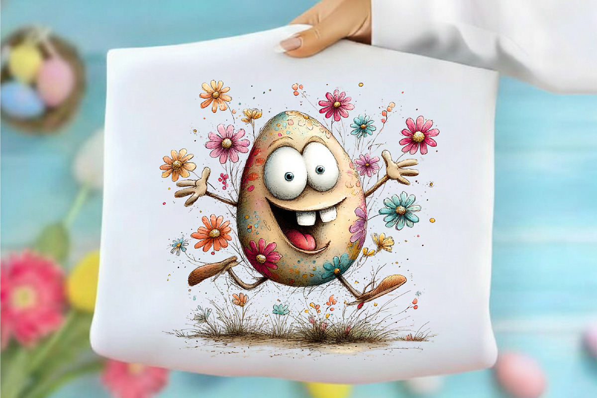 Whimsical Easter Funny Eggs Clipart, an Illustration by designcity5 (Photo 4 of 5)