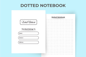 Dotted Notebook KDP Interior Vector