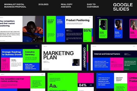 Vibrant - Marketing Plan Google S, a Presentation Template by Dirtytemp Studio