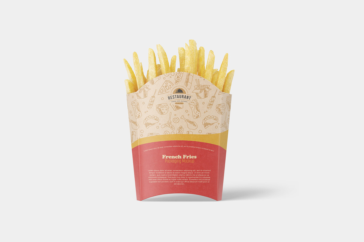 French Fries Packaging Mockup, a Packaging Mockup by Seven Lights (Photo 11 of 19)