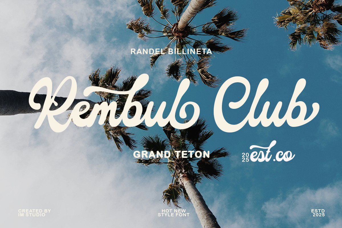Randel Billineta Script, a Script Font by IM Studio (Photo 4 of 8)