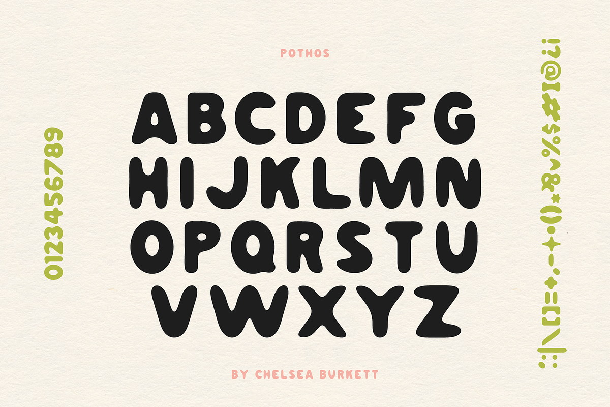 Pothos Font, a Sans Serif Font by Chelsea Burkett (Photo 2 of 6)