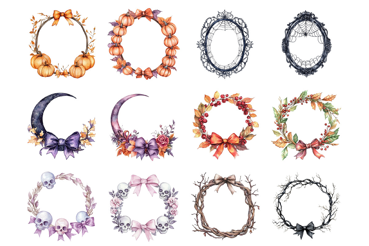 Halloween Fall Coquette Frame, an Illustration by Design Market (Photo 2 of 3)