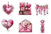 Watercolor Valentine's Day Clipart, an Illustration by CreationArt (Thumbnail 6 of 6)