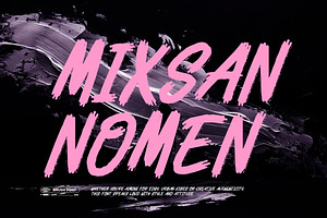 Mixan Nomen | Handwritten Brush Font, a Handwritten Font by Ermedia Studio