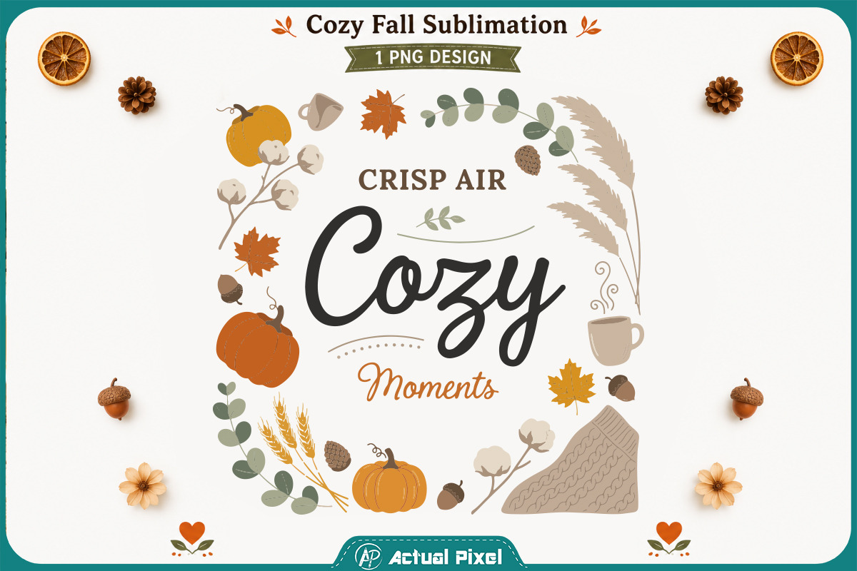 Cozy Fall Sublimation Quotes Bundle, a Seasonal Illustration by Actual Pixel (Photo 10 of 20)