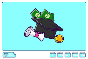 Scholarship Cartoon, an Object Graphic by Artstorystudio