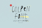 Colpen Font, a Handwritten Font by vuuuds (Thumbnail 1 of 10)
