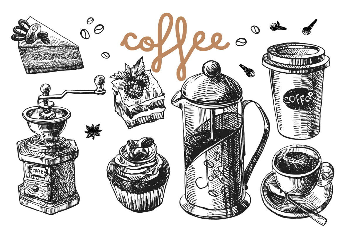 BIG set of food sketches, a Food Illustration by Steshnikova (Photo 10 of 16)