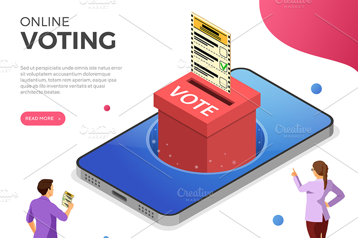 Online Internet Voting Isometric, a Person Illustration by TAlex (Photo 4 of 6)