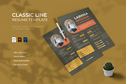 Classic Line - Resume Template, a Resume Template by VUNIRA (Thumbnail 1 of 2)