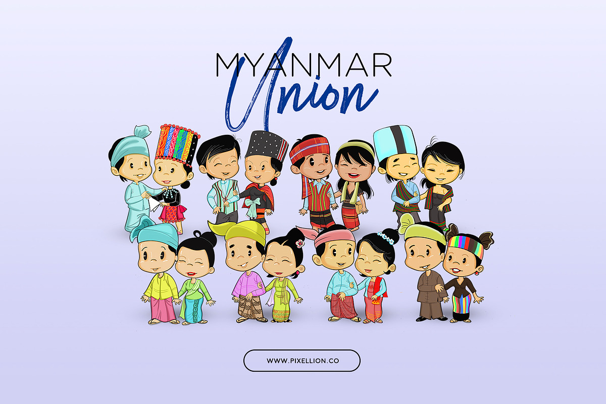 Myanmar Union Illustration, an Illustration by Pixellion (Photo 1 of 2)