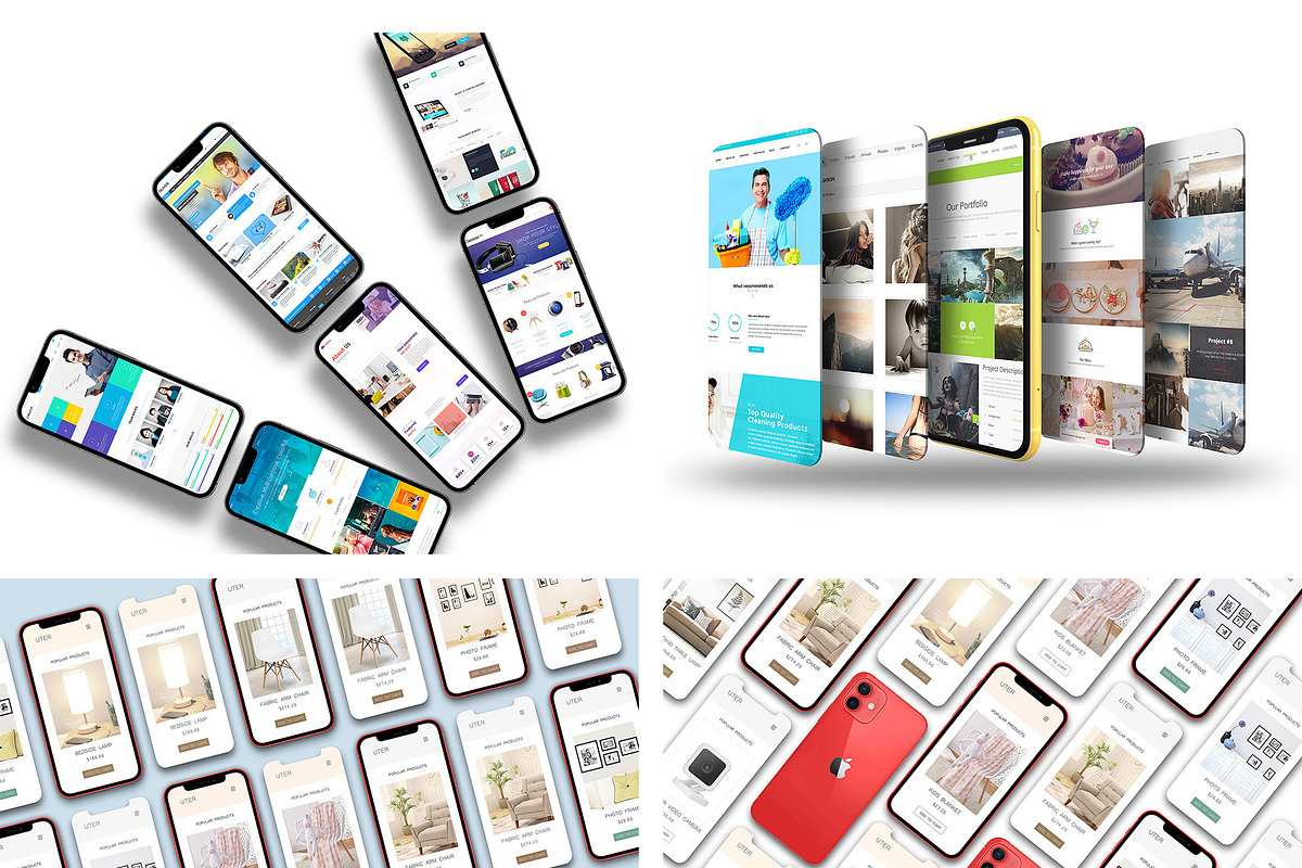 ALL 3D iPHONE MOCK-UP BUNDLE VOL-5, an iPhone Mockup by Graphicsworld125 (Photo 5 of 19)