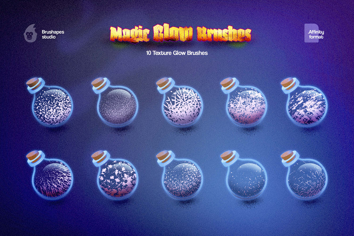 Magic Glow Affinity Brushes, a Brush Add-On by brushapes.com (Photo 2 of 9)
