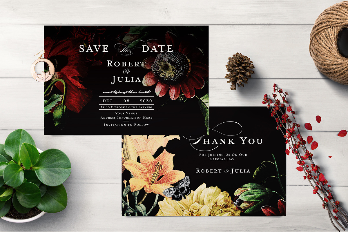 FLOWER WEDDING INVITATION SUITES, an Invitation Template by Totem Invitation House (Photo 5 of 7)