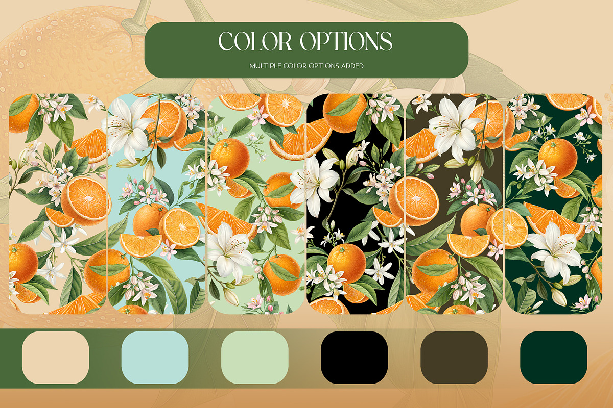ORANGEDELIGHT Seamless Pattern Print, a Pattern Graphic by Fabrivo (Photo 4 of 10)