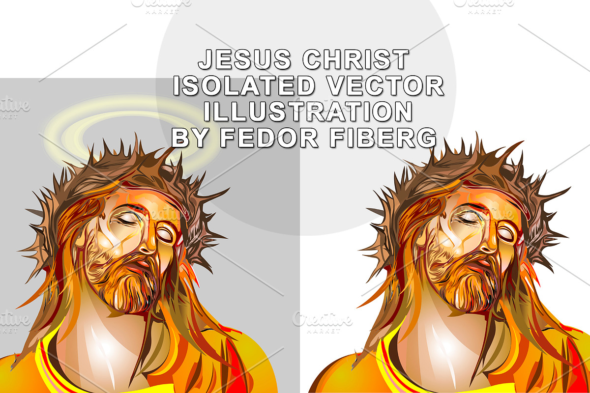 Jesus Christ vector illustration, a Texture Illustration by Fedor Fiberg Vector Shop