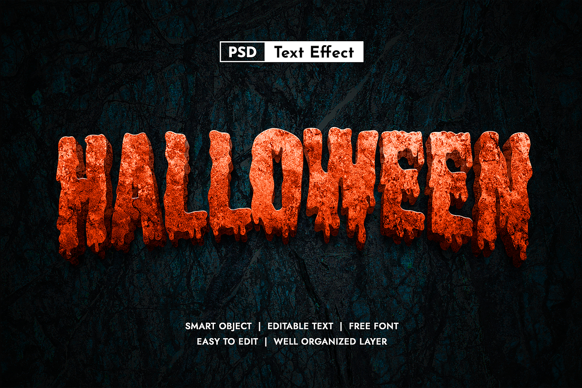 Set of Horror Text Effect Vol 1, a Layer Style Add-On by AKart (Photo 10 of 11)