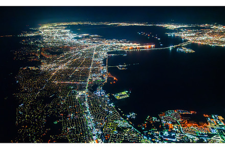 Aerial view of San Francisco Bay in, a Nature Photo by Leonid Andronov