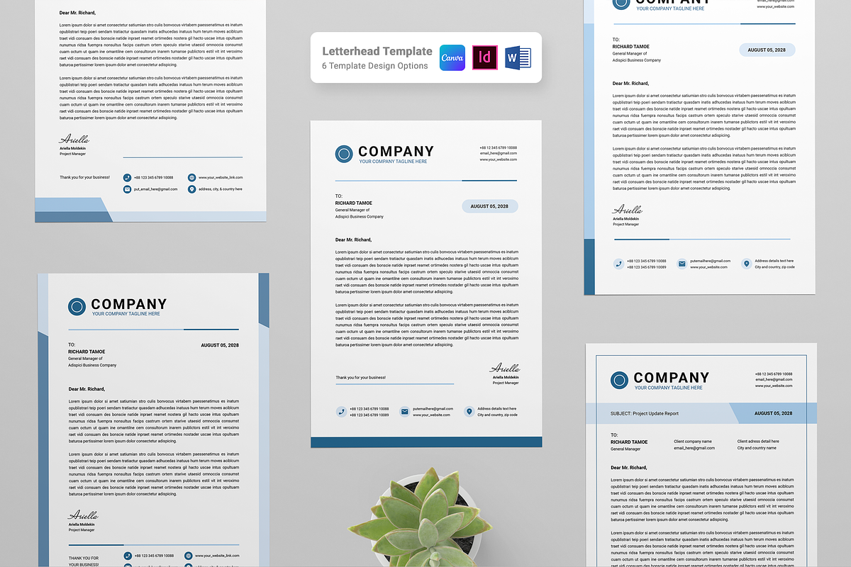 Letterhead | Canva, Word, InDesign, a Brochure Template by Leaflove (Photo 1 of 10)
