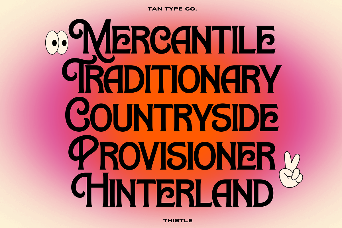 TAN-THISTLE-A DISPLAY FONT, a Slab Serif Font by TanType (Photo 3 of 10)