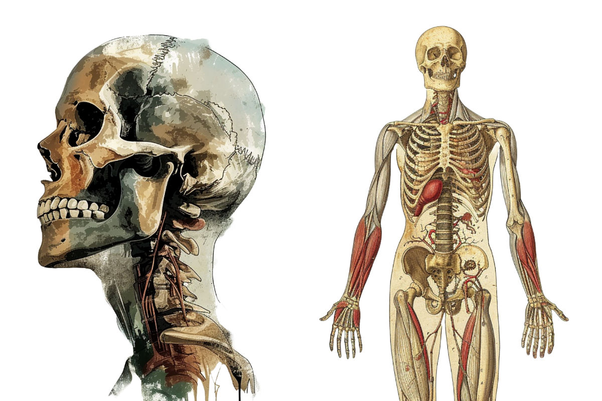 14 Antique Anatomy Overlays Clipart, an Education Illustration by Sourcedigi (Photo 2 of 3)