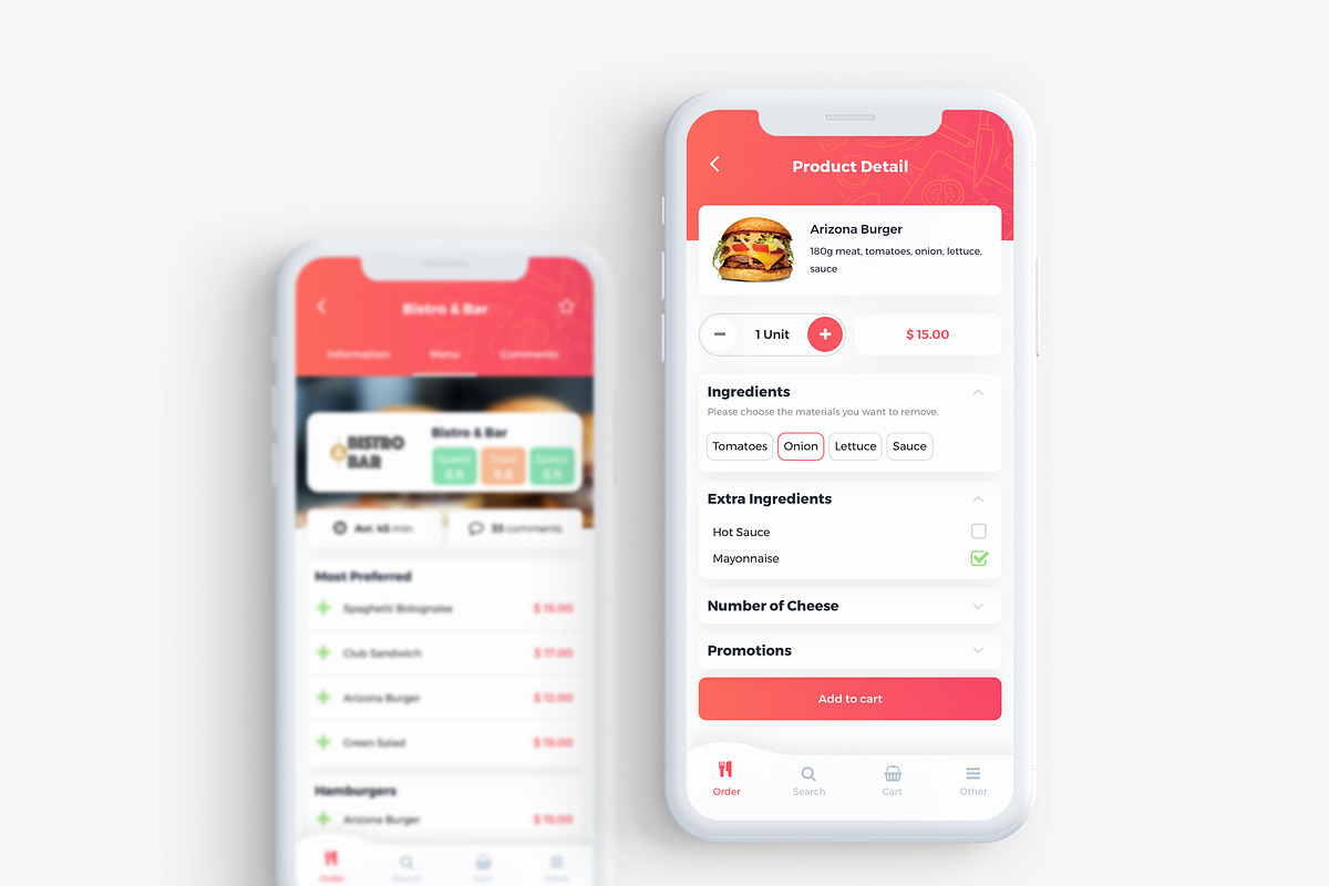 Salt Food Order UI Kit, an UI Kit Template by uicube (Photo 2 of 3)