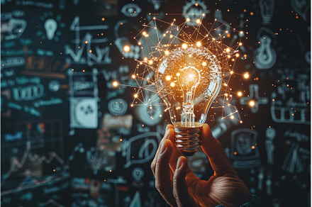 Hand holding light bulb with glowing, a Technology Photo by Ylivdesign