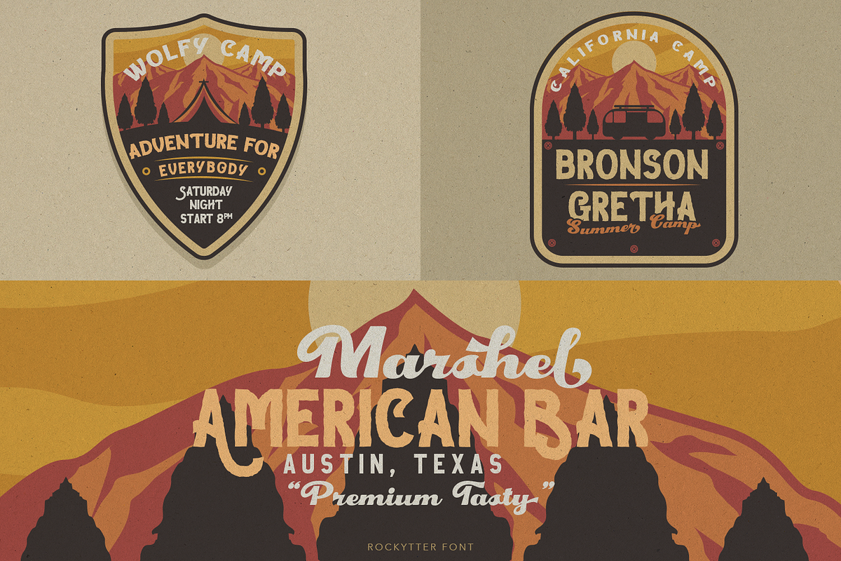 Rockytter Display Font, a Sans Serif Font by madeDeduk (Photo 4 of 8)
