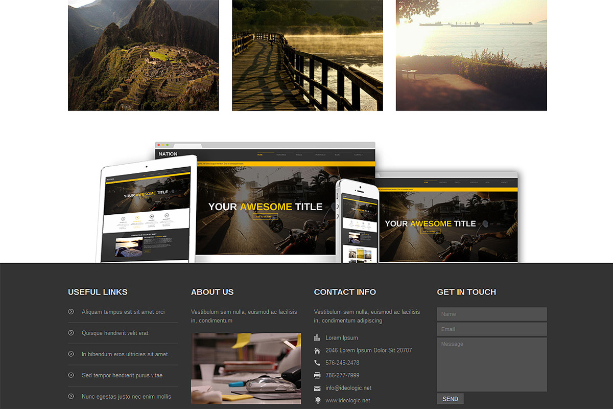 Nation Responsive Bootstrap Theme, a Bootstrap Template by IceTemplates (Photo 4 of 4)