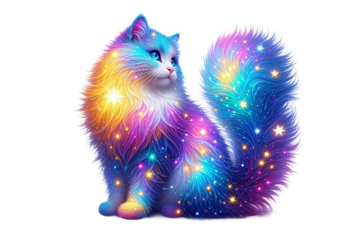 cute neon christmas cats clipart, an Object Graphic by Pixxel_Studio (Photo 2 of 6)
