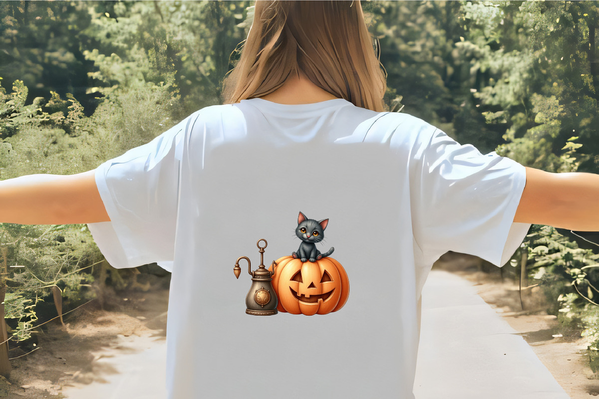 Black Cat with Pumpkin Clipart, an Illustration by CrexoraLab (Photo 5 of 5)