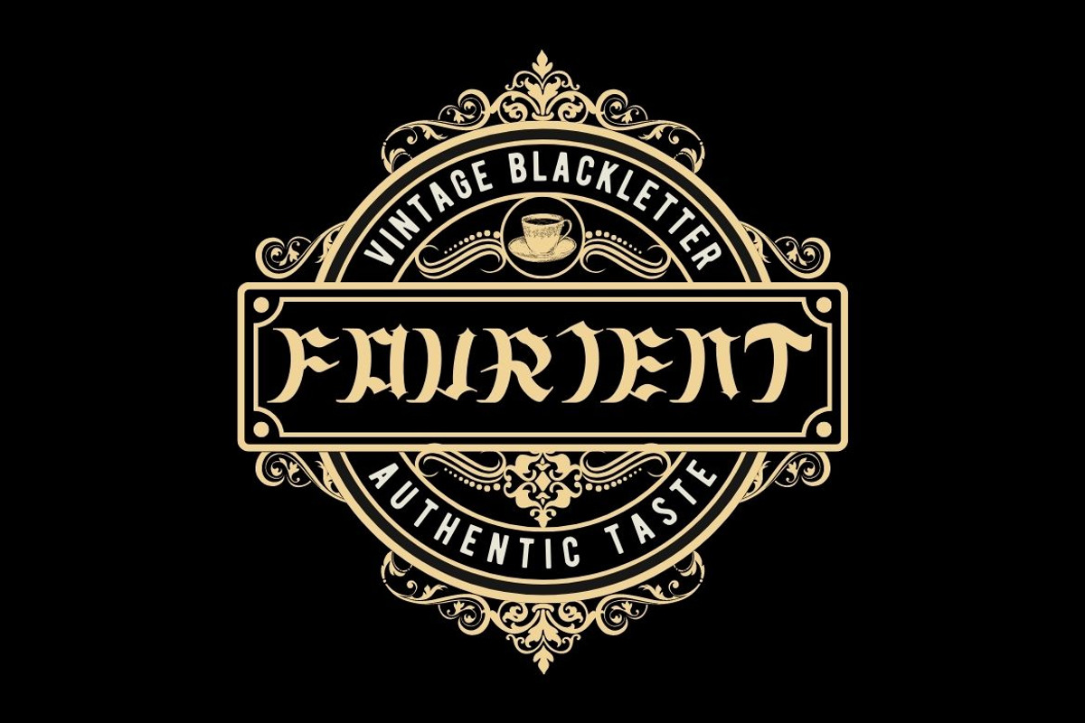 Fourient - Blackletter Gothic Font, a Blackletter Font by Dhabee (Photo 3 of 11)