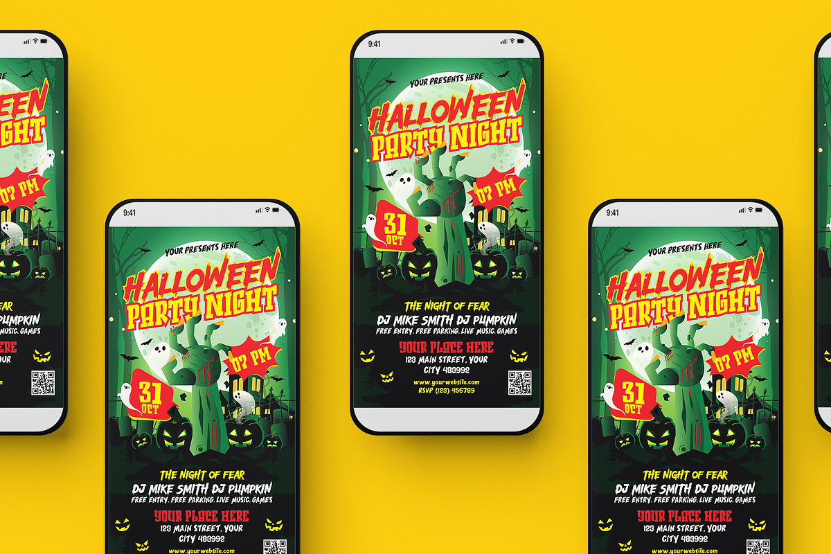 Halloween Party Flyer, a Flyer Template by Creativestoree (Photo 4 of 5)