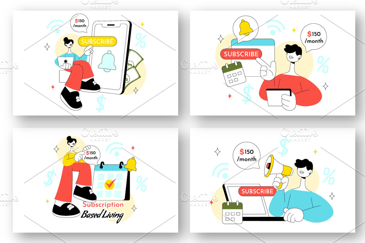10 Subscription Based Living, a Technology Illustration by denayunebgt (Photo 3 of 4)