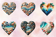 Beach Heart  Clipart Bundle, an Illustration by SVGArt (Thumbnail 2 of 8)