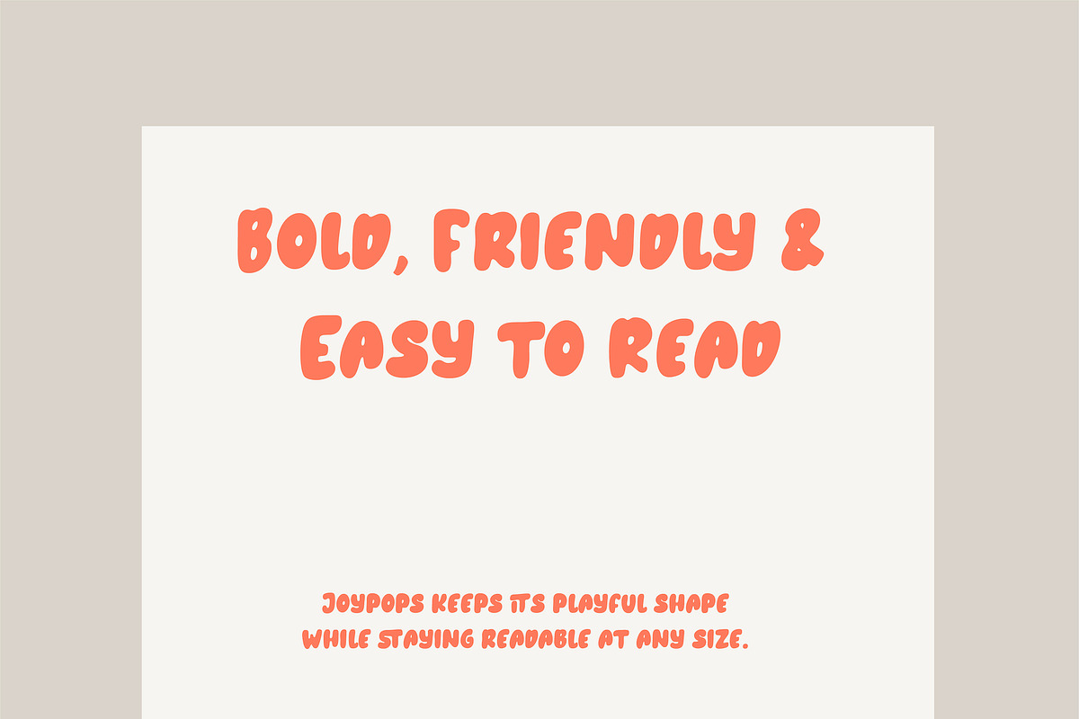 Joypops - Handwritten Bubble Font, a Handwritten Font by Panatype™ Studio (Photo 6 of 9)