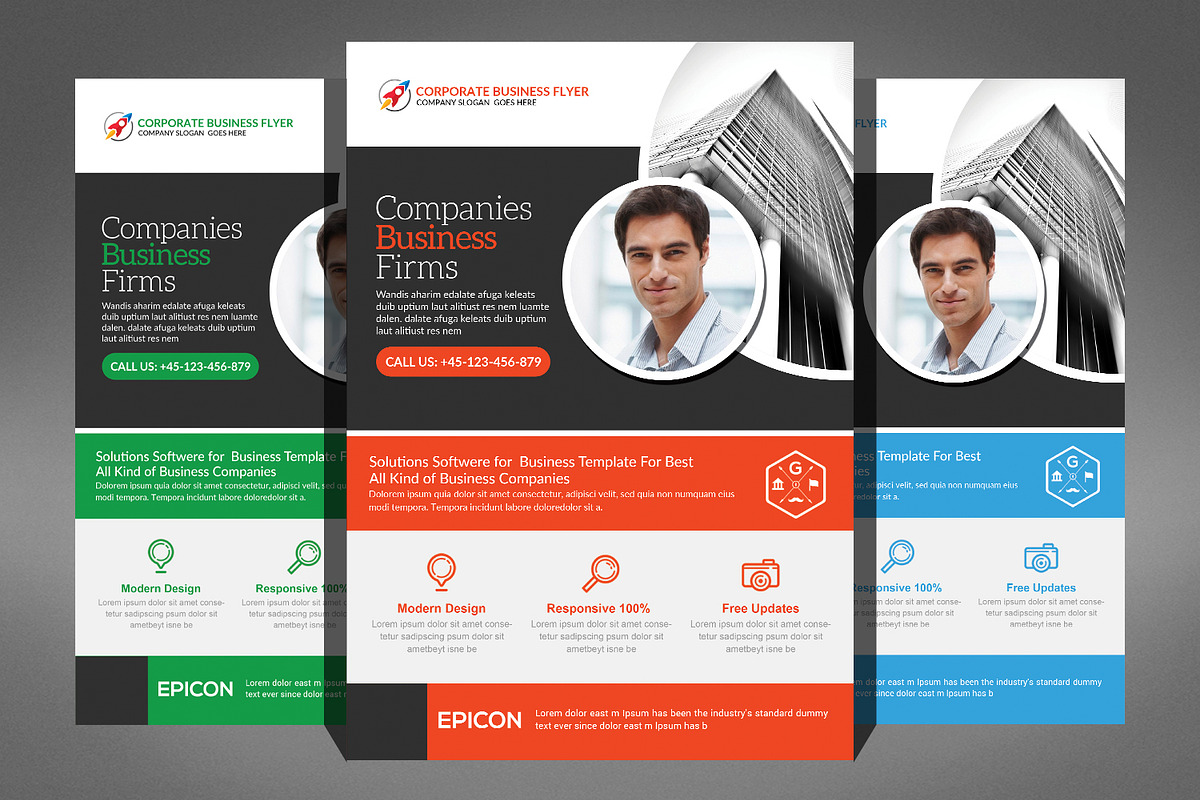 66 Corporates Flyers Bundle, a Flyer Template by Graphic Templates (Photo 24 of 67)