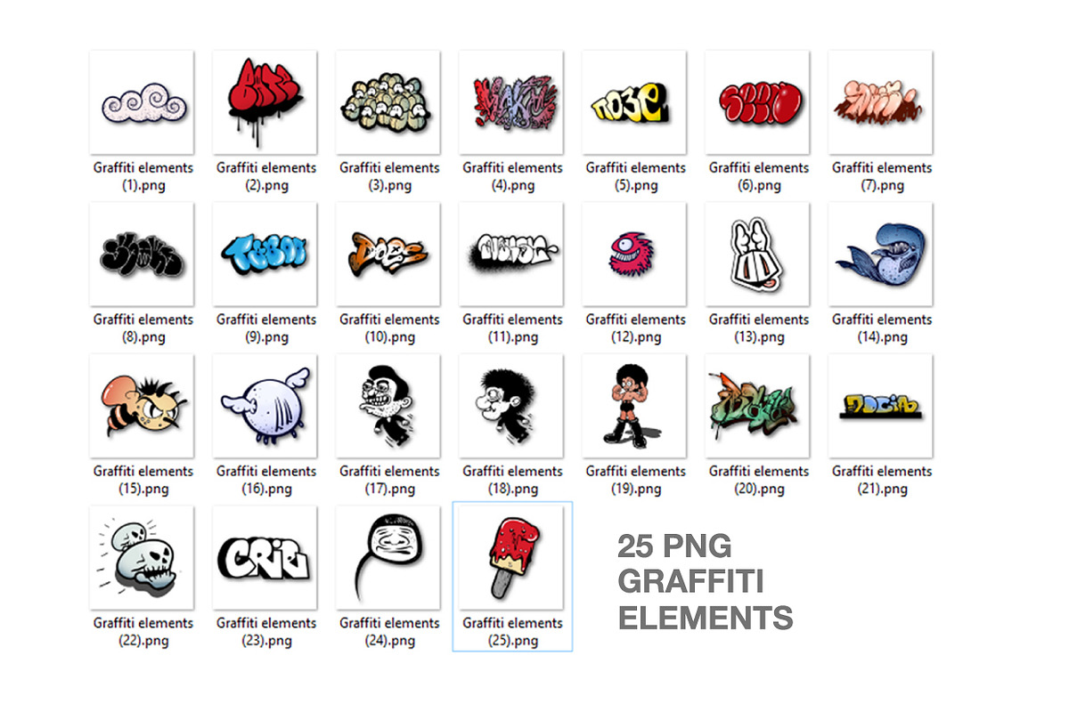 Graffiti Elements Vector Bundle, an Object Illustration by Vector Clash (Photo 5 of 5)