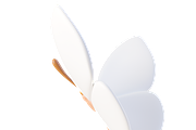 Cute 3D white Butterflies icons, an Animal 3D Model by Hannet (Thumbnail 3 of 5)