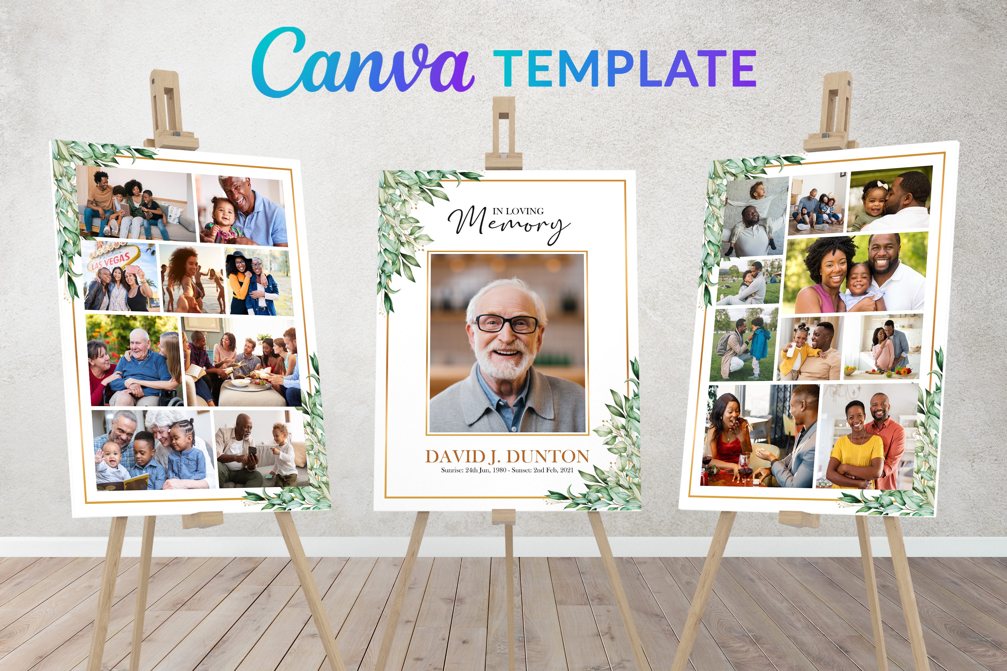 Funeral Photo Sign | Funeral Poster, a Poster Template by Designscozy