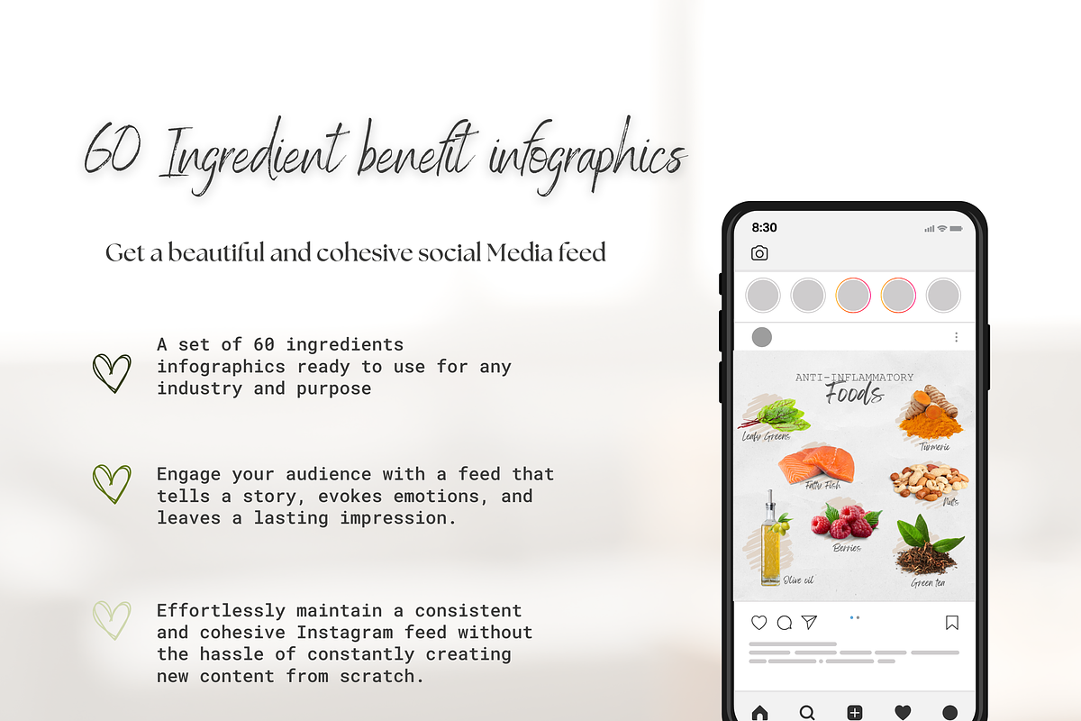 Nutrition Benefit Infographics Canva, a Social Media Template by The Social Stuff (Photo 2 of 12)