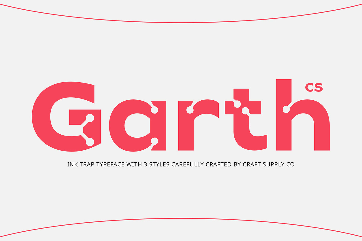 CS Garth – Inktrap Font, a Sans Serif Font by Craft Supply Co. (Photo 1 of 8)