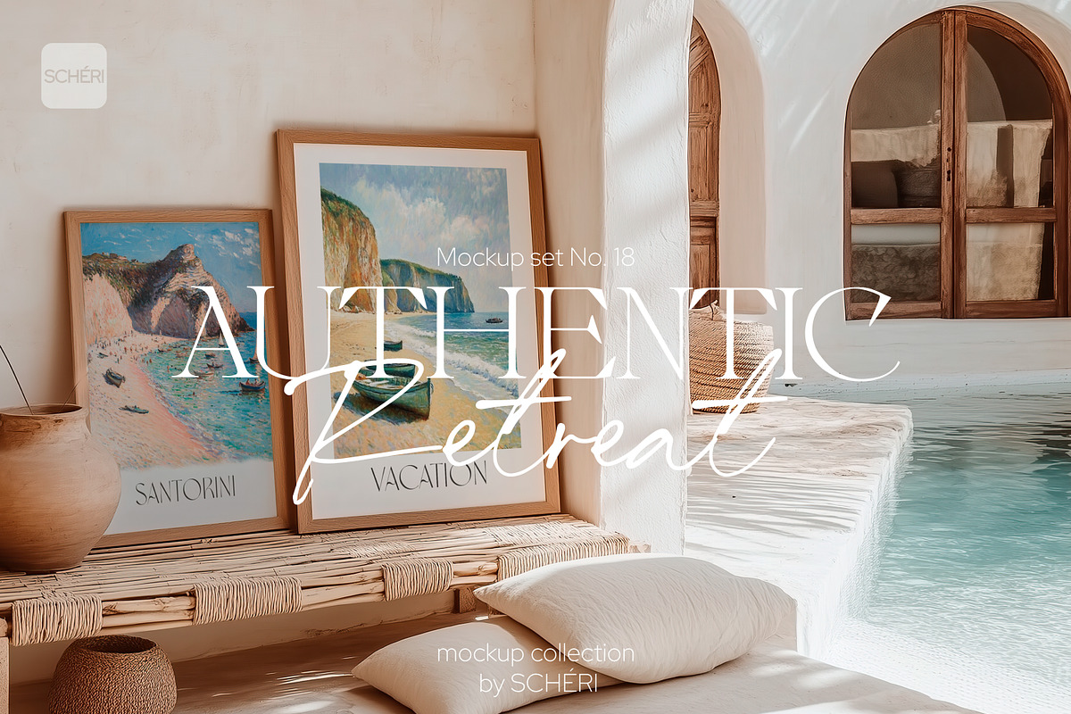 AUTHÉNTIC RETREAT | Frame mockup set, a Household Mockup by SCHÉRI (Photo 1 of 15)