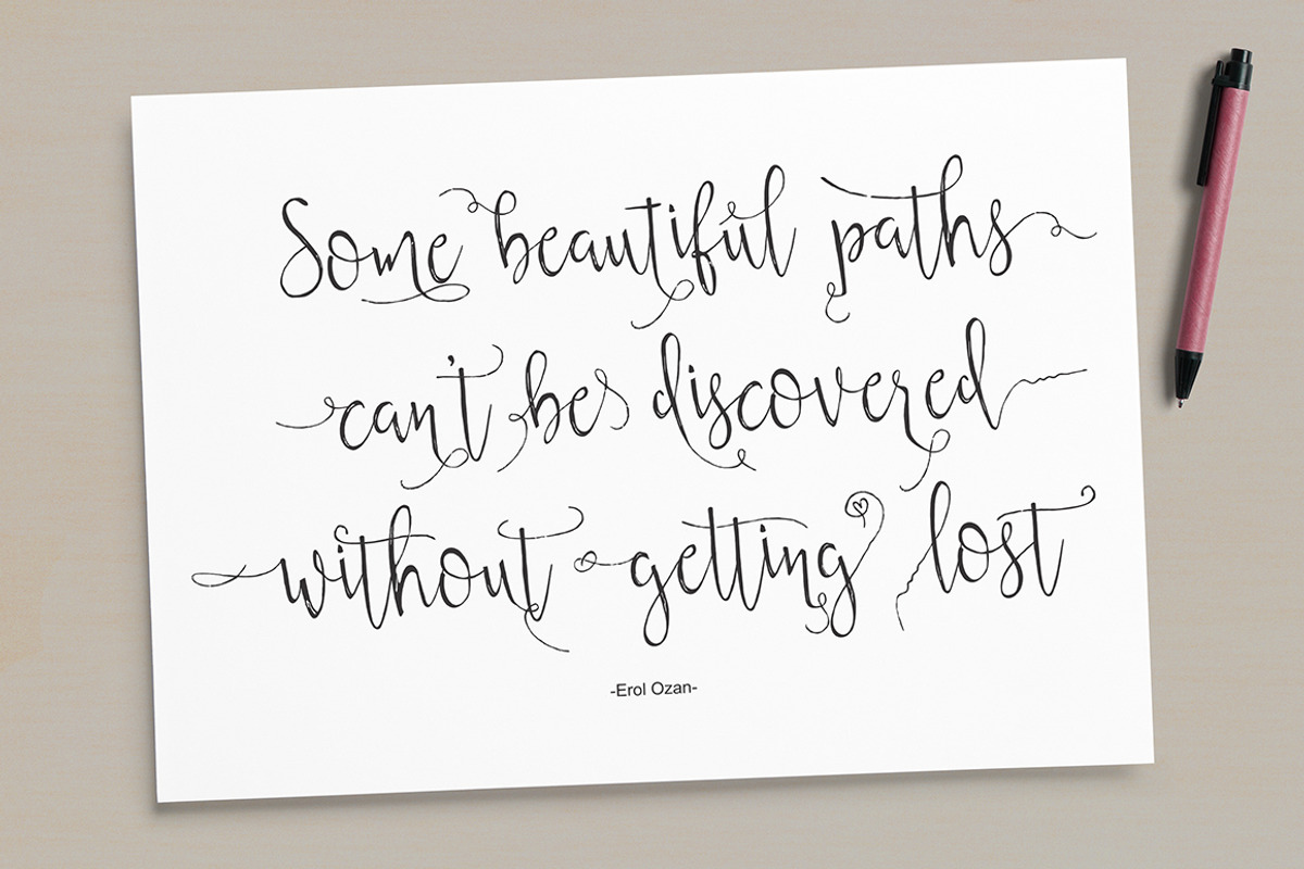 Aintzane Script, a Script Font by Areatype (Photo 2 of 9)