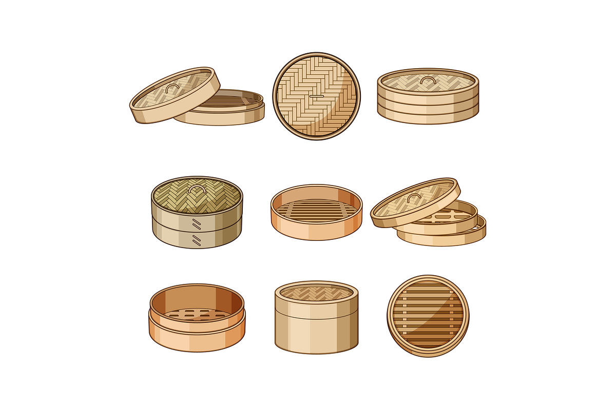 Bamboo steamer baskets for cooking, an Object Graphic by pikepicture (Photo 1 of 3)