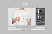 Mug mockup and editable T-shirt, a Shirt Mockup by Make Beautiful Things (Thumbnail 3 of 4)